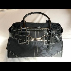NEW Black monogrammed coach purse